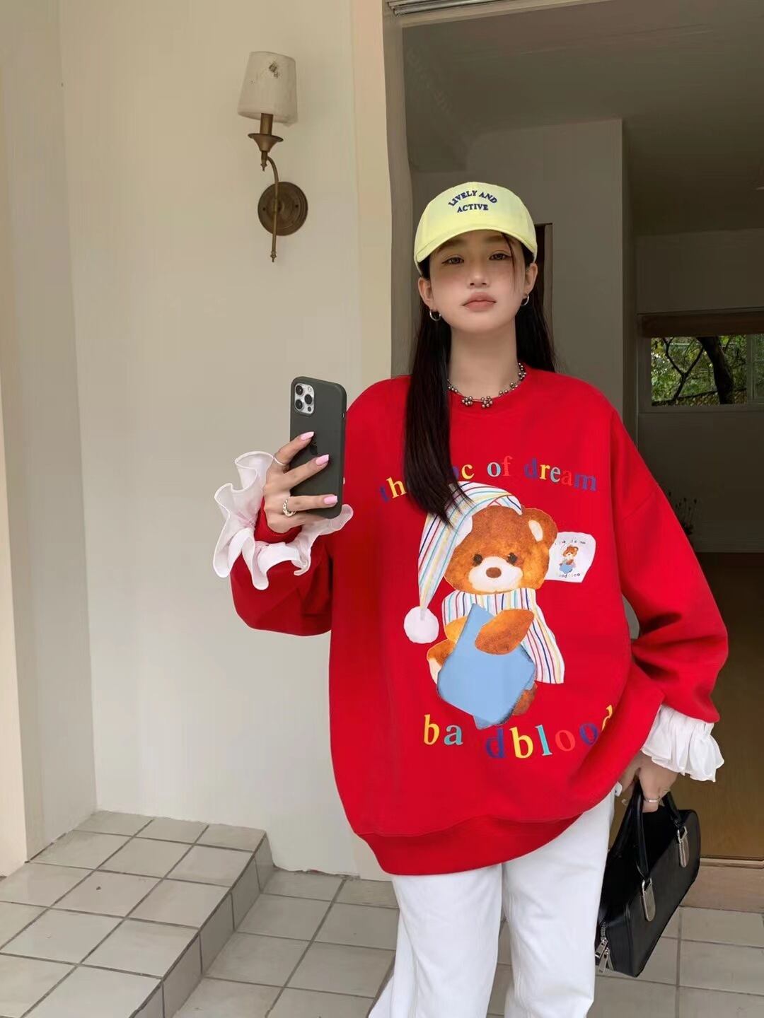 【tops】カートゥーン落書きスウェット Z6688