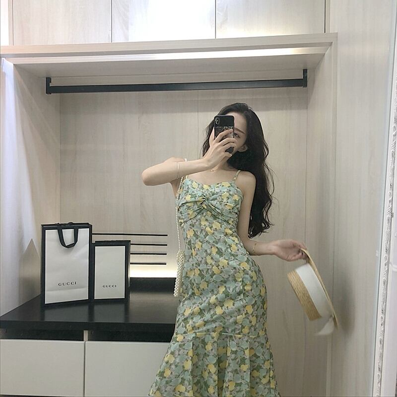 【dress】好感度UP!気質満点レトロスウィート花柄スカート