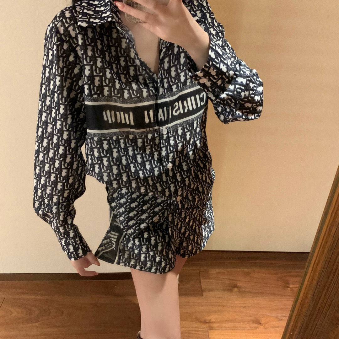 【Set】2点セット シャツ + パンツ W12251