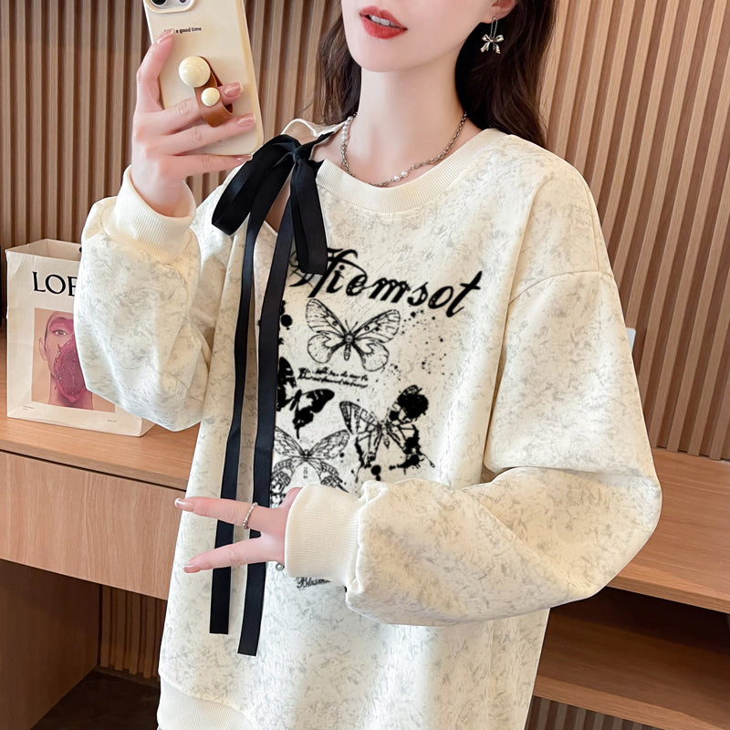 【Tops】リボンデザインプルオーバー W13967