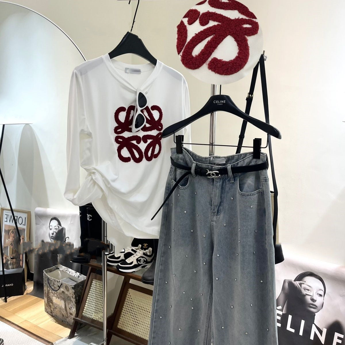 【Tops】ゆったり長袖Tシャツ W13637