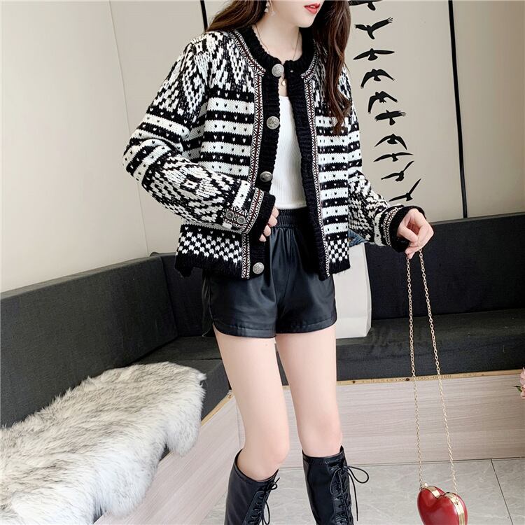 【outer】好感度UP!レトロ韓国系着心地良いカーディガン