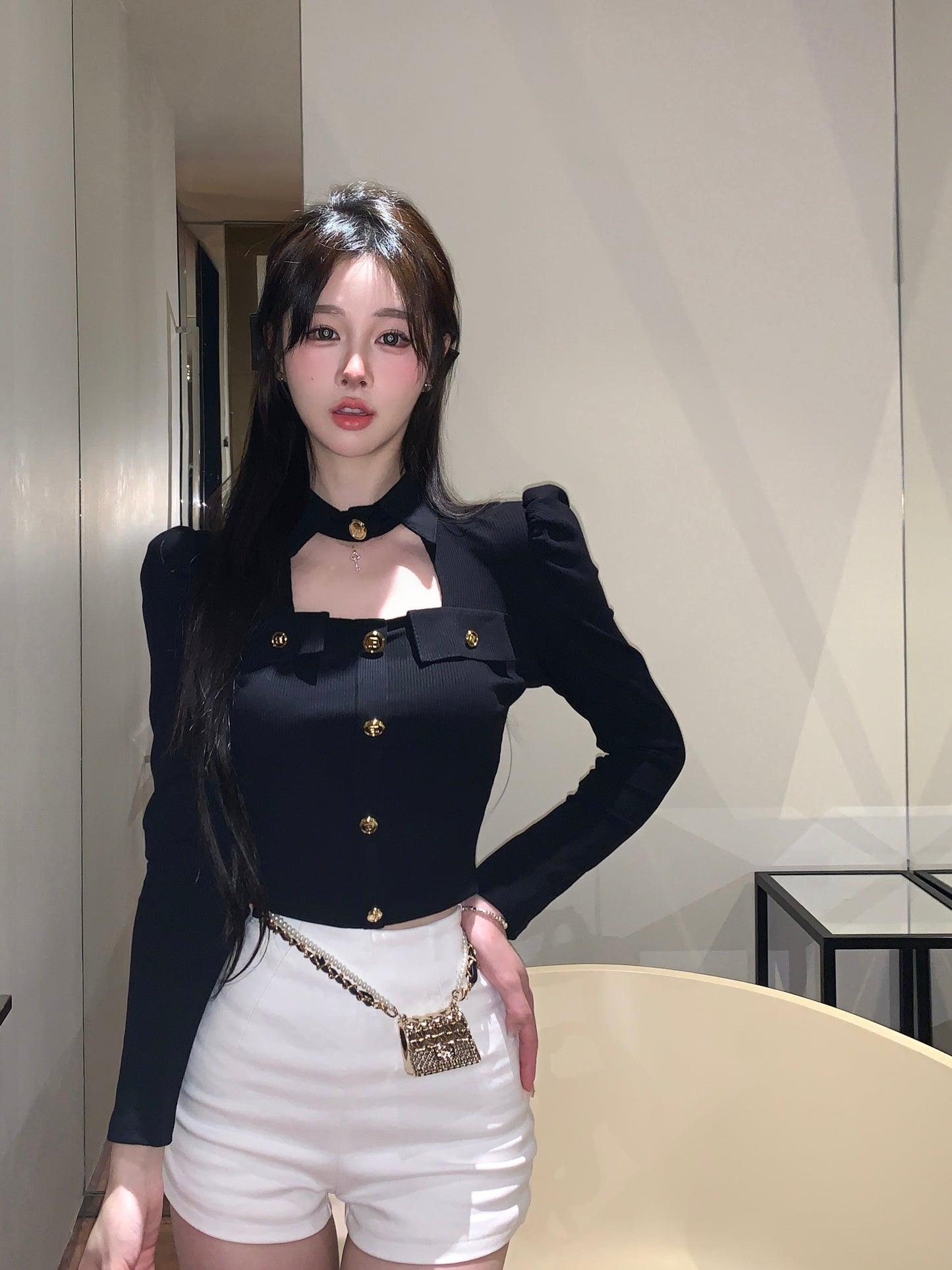 【Tops】セクシーシャツ W14119