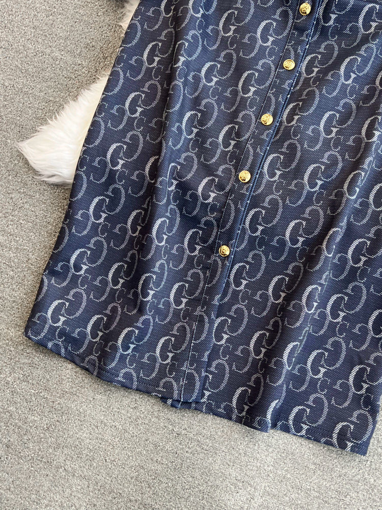 【Dress】長袖シャツワンピース W14103