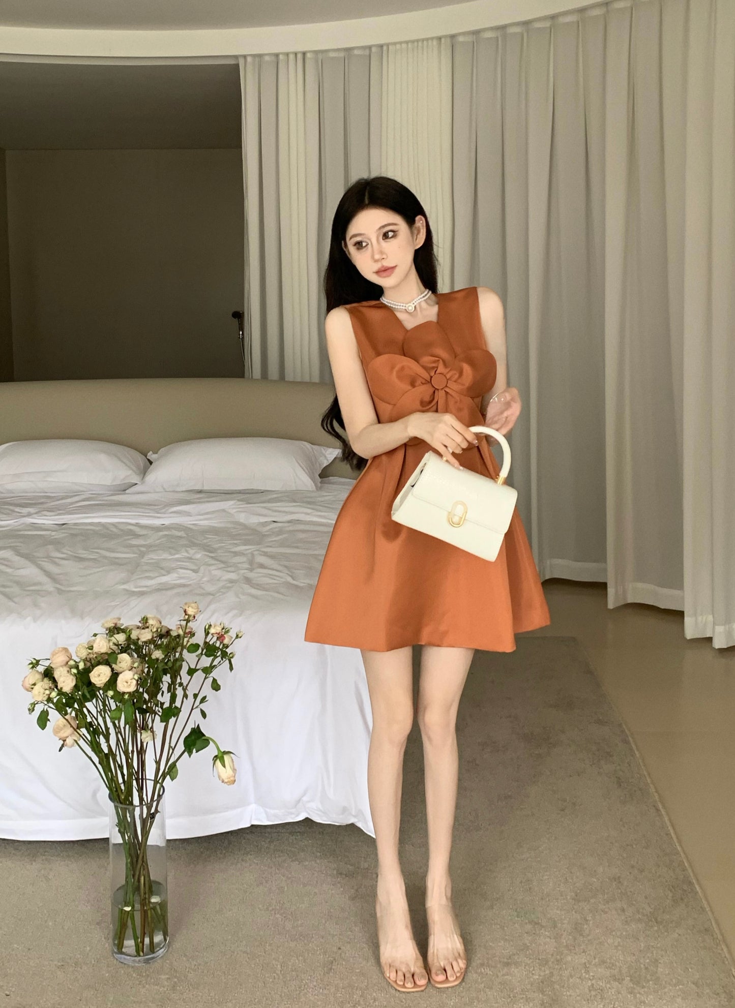 【Dress】フラワーデートワンピース W12776