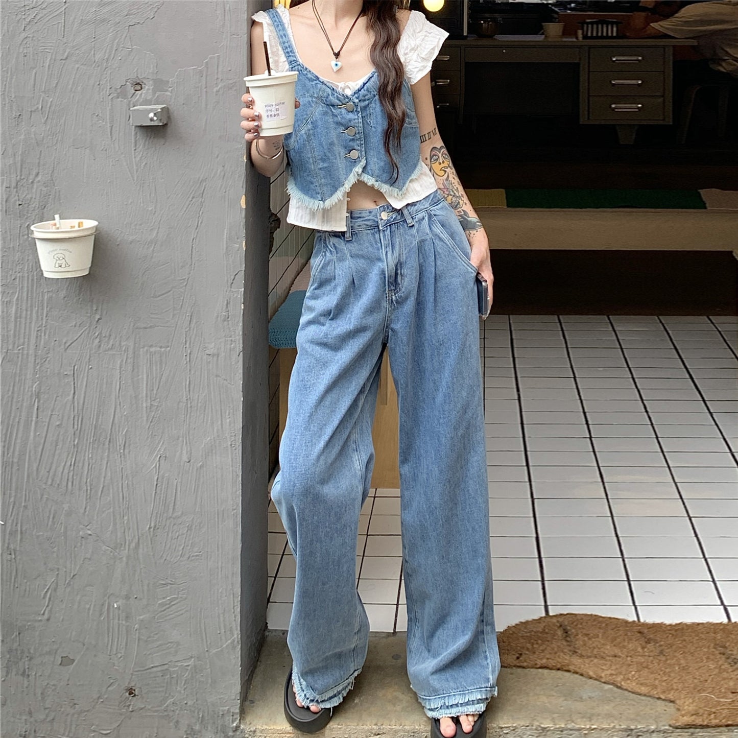 【Set】2点セット ベスト + パンツ   W12257