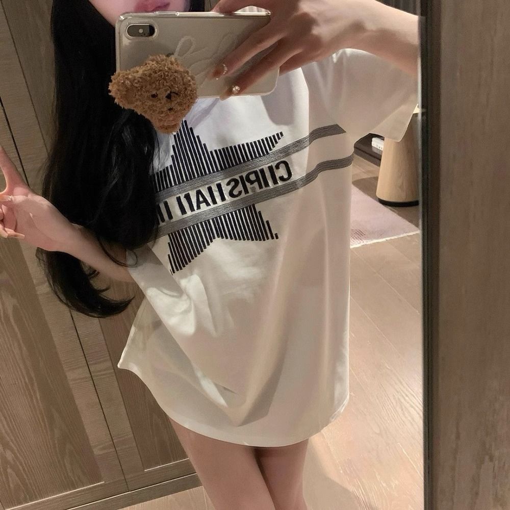 【Tops】プリントデザインTシャツ T01442