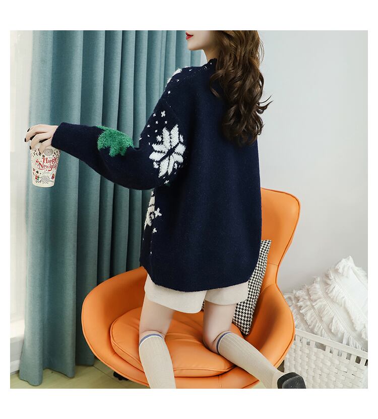 【tops】セーターゆったり3色元気いっぱい大人可愛いラウンドネック