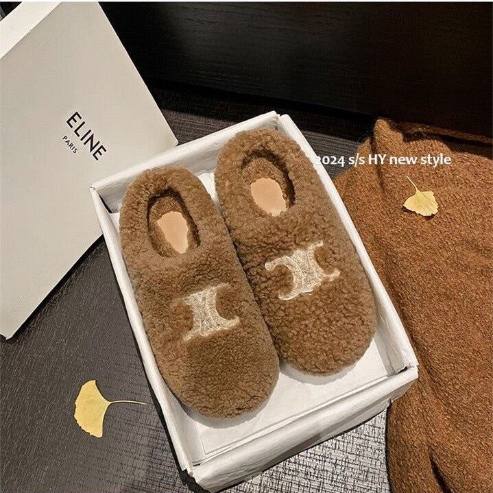 【Shoes】2色ラムウールスリット W14550