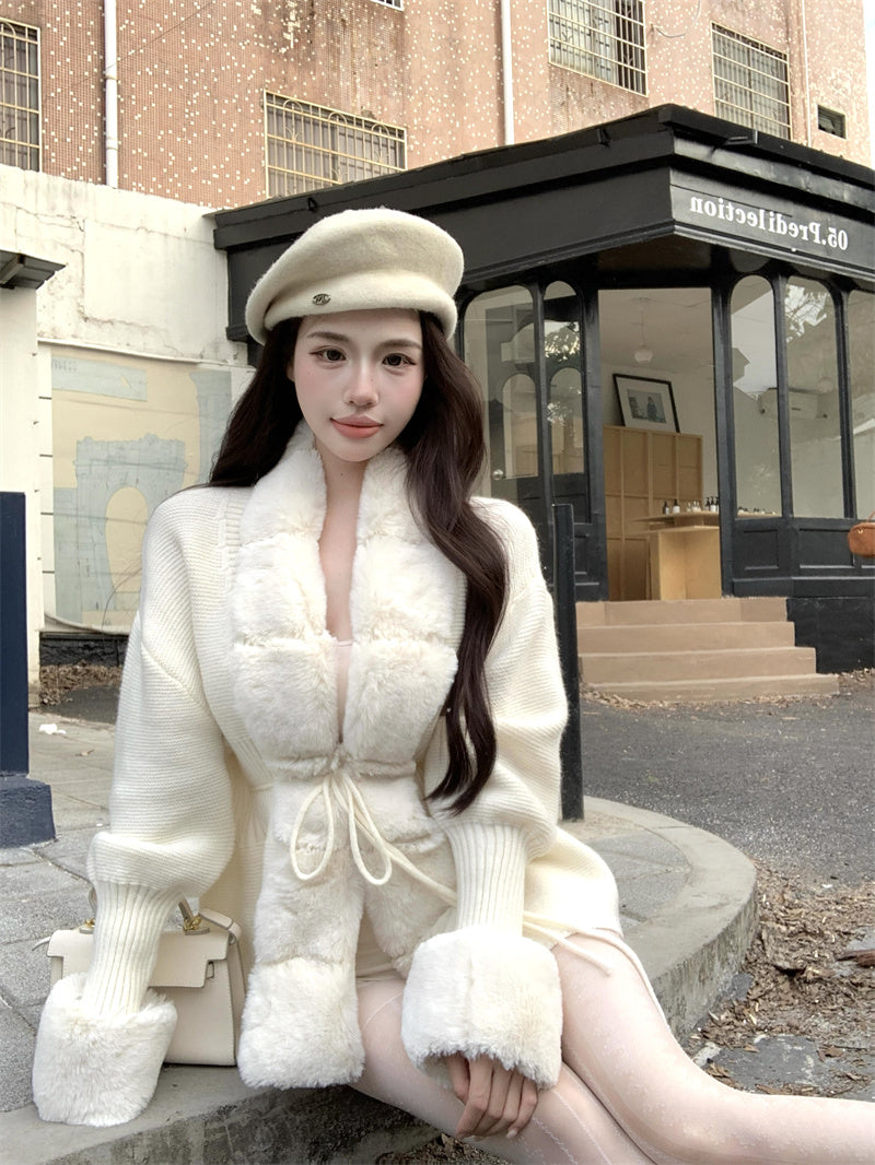 【Outer】切り替えデザインカーディガン W14668