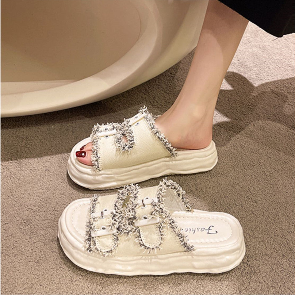 【Shoes】新入荷~厚底スリッパサンダル W11750