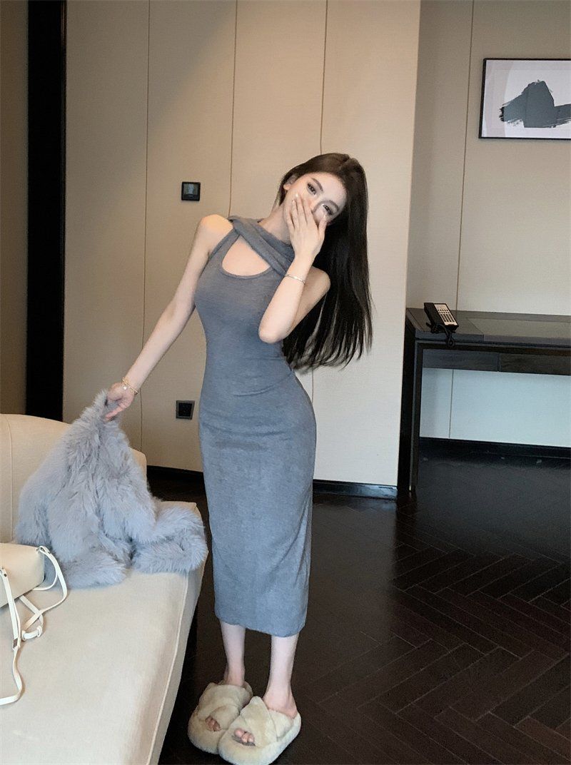 【Set】ファージャケット+ワンピース セット Z7923