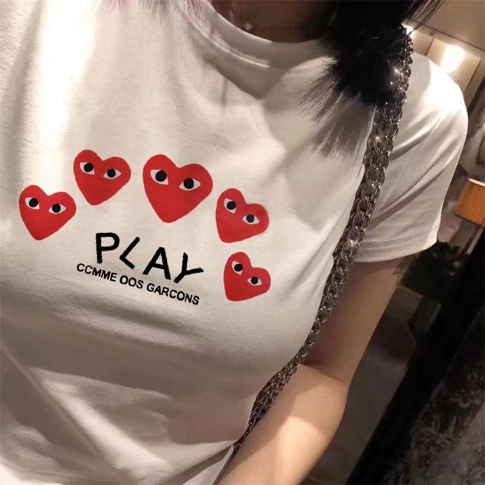 【Tops】ハート柄Tシャツ T01433