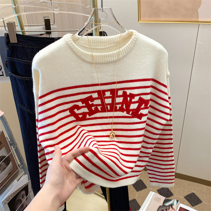 【Tops】人気レトロセーター W13446