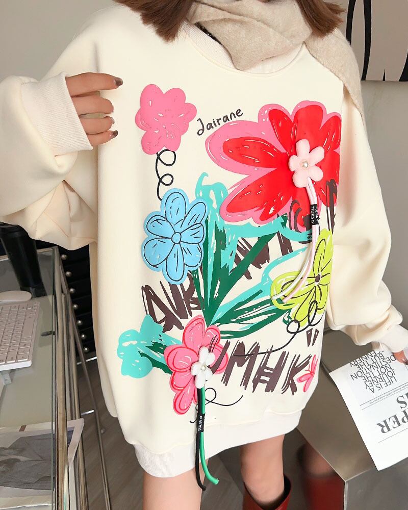 【tops】プリントスウェット M21441