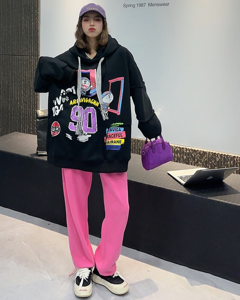 【tops】プリントビッグフーディーG19791