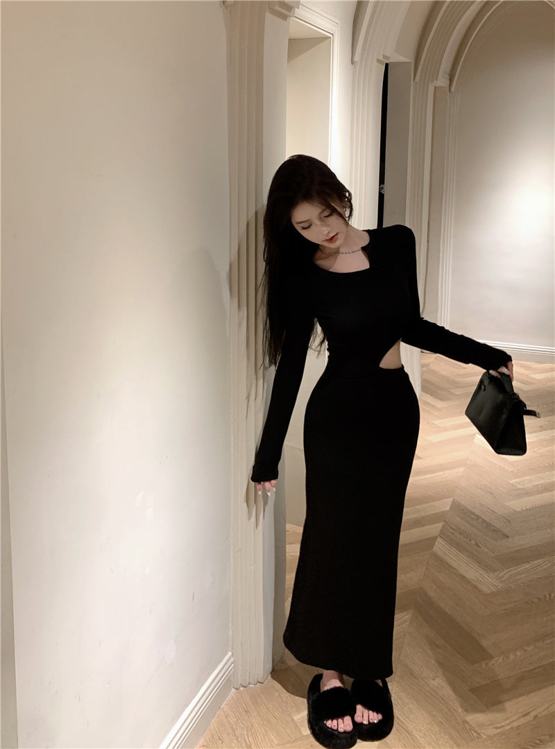 【Dress】透かし彫りマキシ丈ワンピース W14698