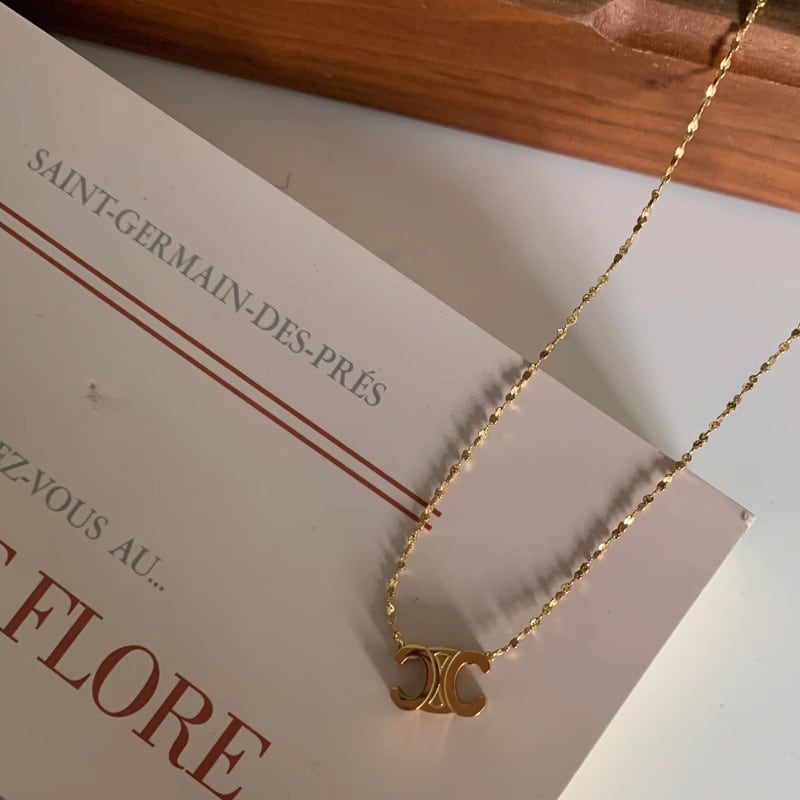 【雑貨】ジオメトリック柄ネックレス W10902