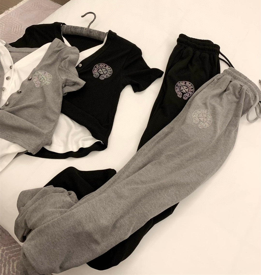 【Set】カジュアルセット Tシャツ + パンツ W12269