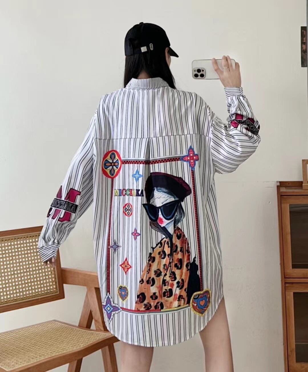 【tops】カートゥーンシャツトップス M21372