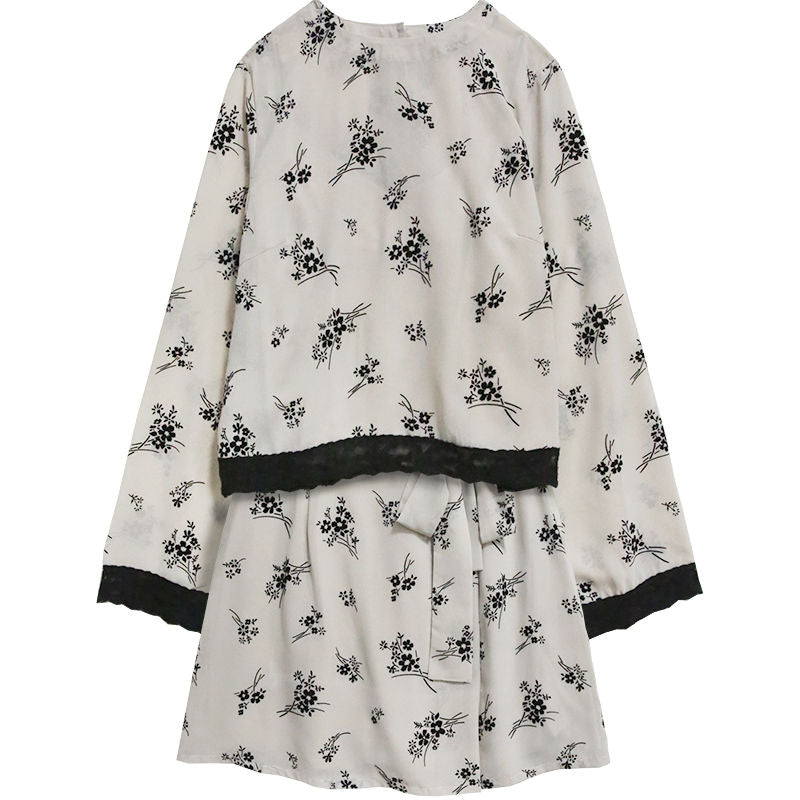 【Set】セットアップ シャツ + スカート T01259