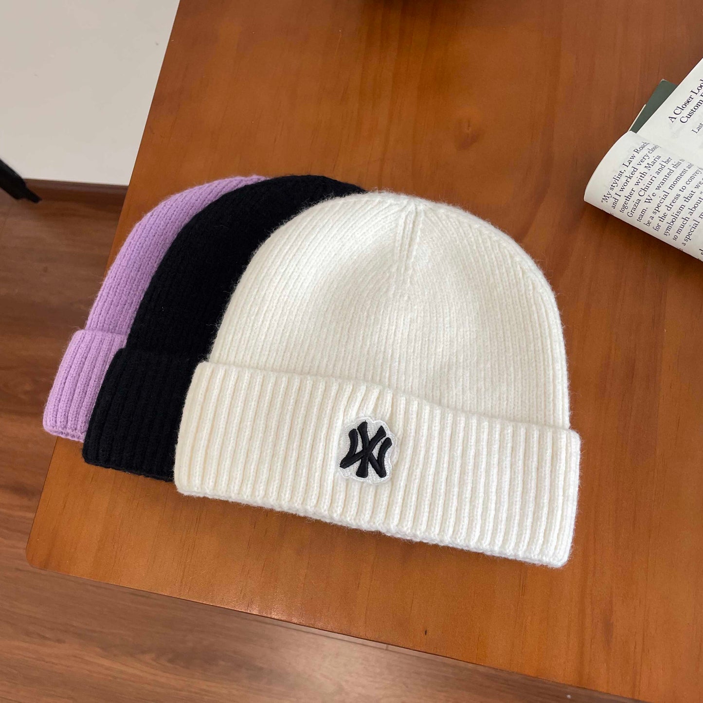 【雑貨】6色展開ニット帽子 W13923