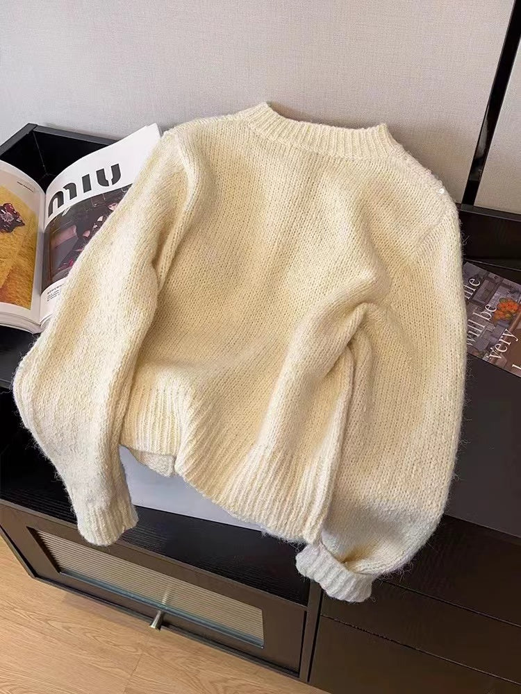 【Outer】3色展開ニットカーディガン W13140