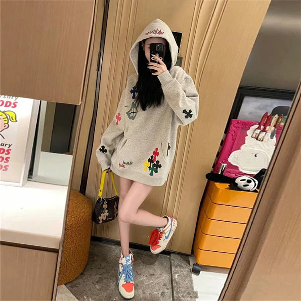 【Tops】カジュアルフーディー W13018