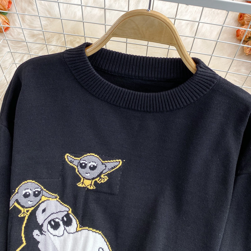 【Set】ニット + スカート2点セット W14115