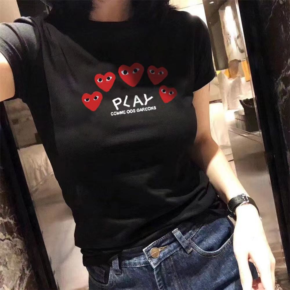 【Tops】ハート柄Tシャツ T01433
