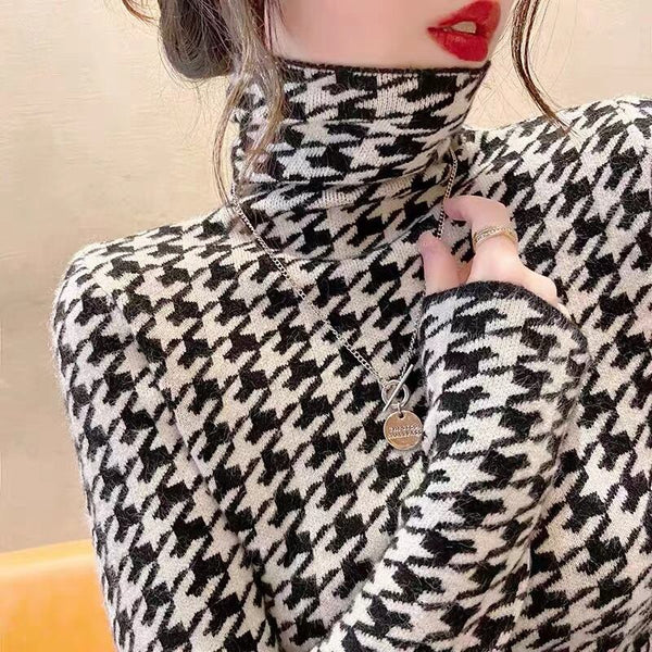 【Tops】ハイネック長袖ニット W14192