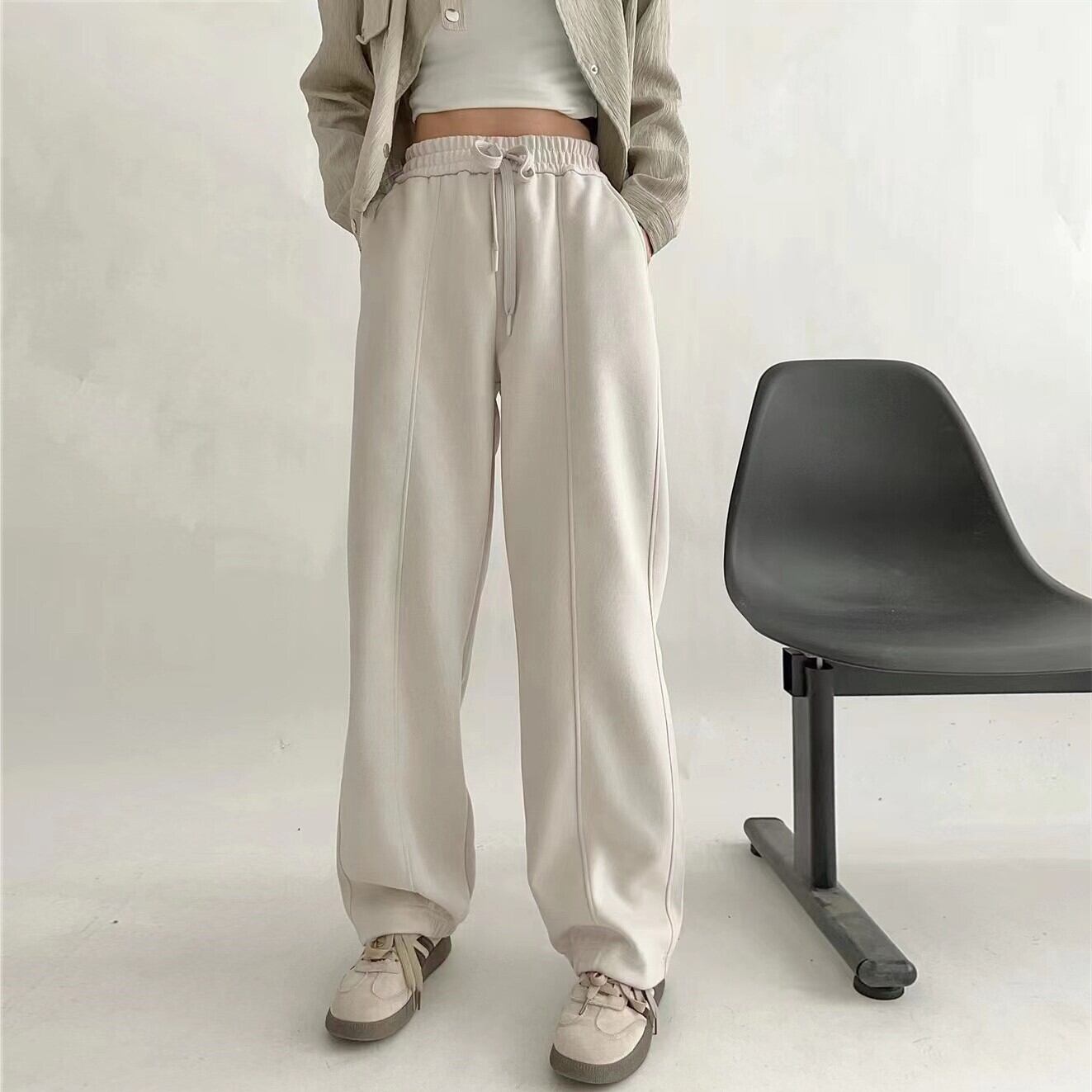 【bottoms】シンプル無地カジュアルパンツ Z6703
