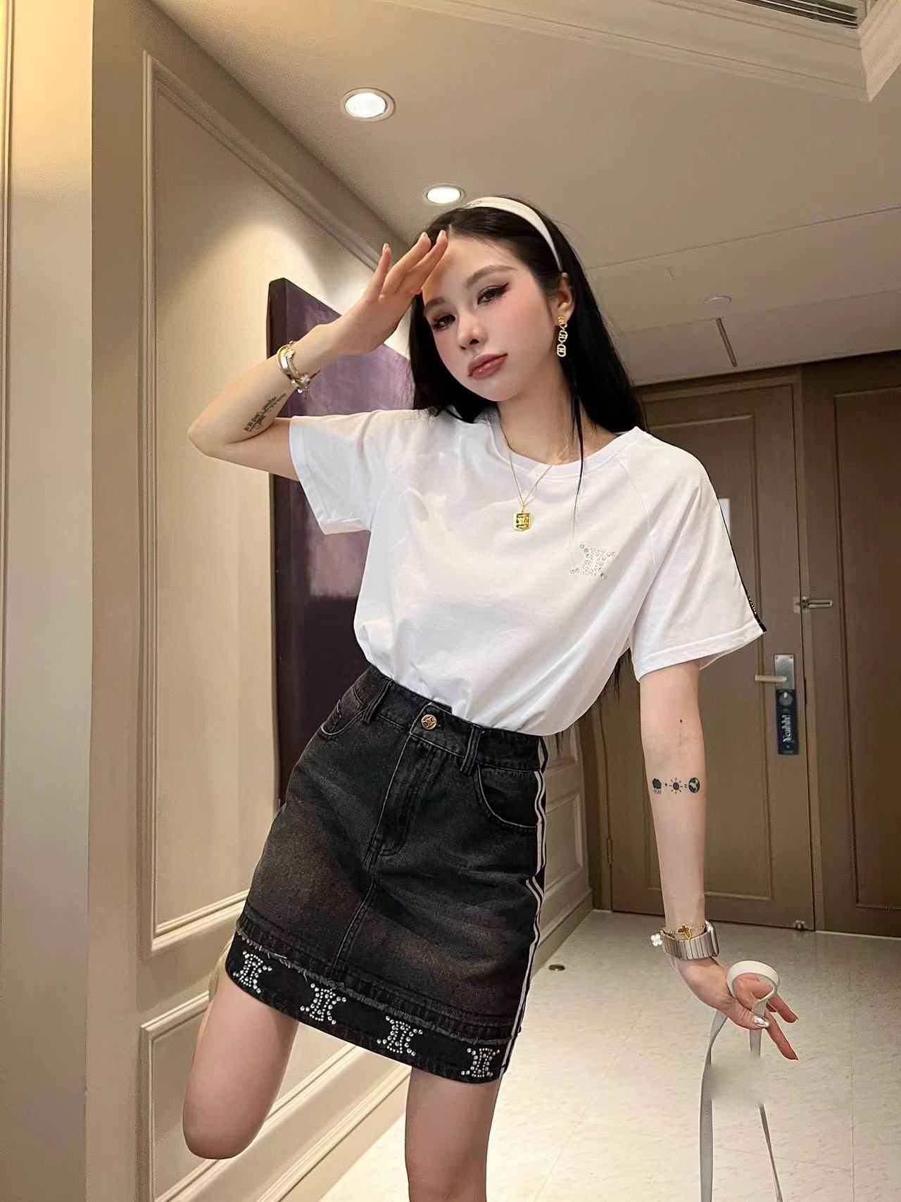 【Set】予約通販~Tシャツ+スカート2点セット W11877