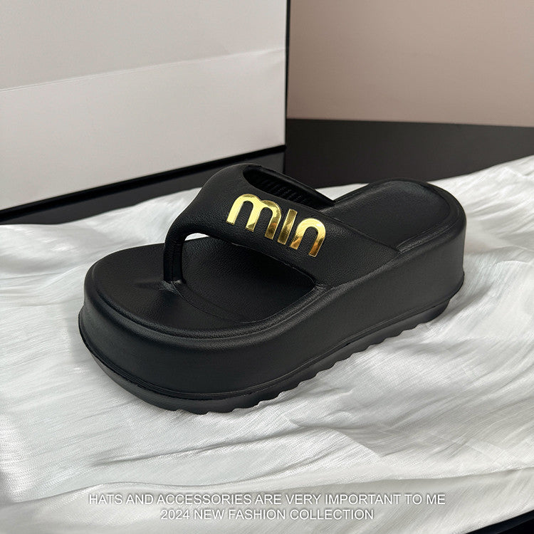 【Shoes】厚底スリッパ W12784
