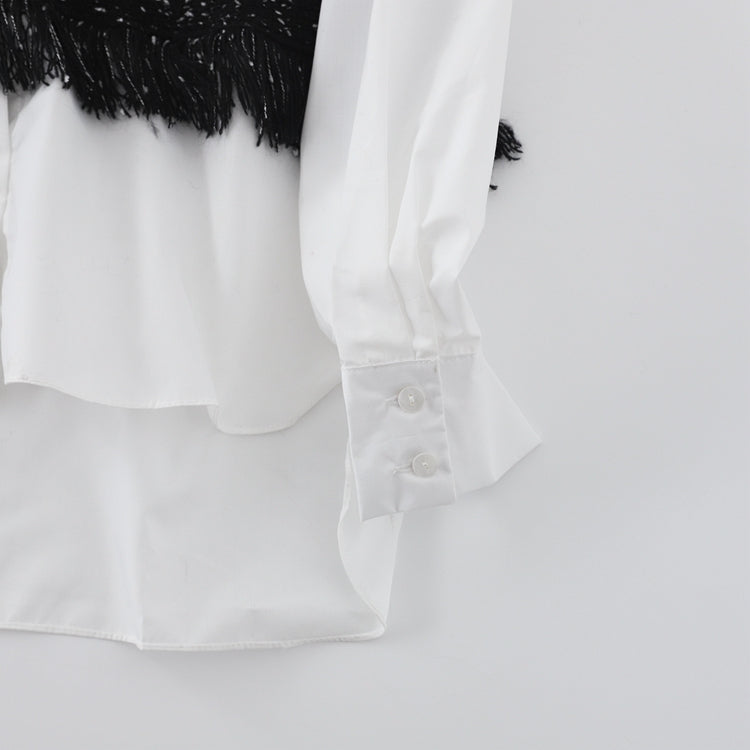 【Tops】切り替えデザインシャツ W13463