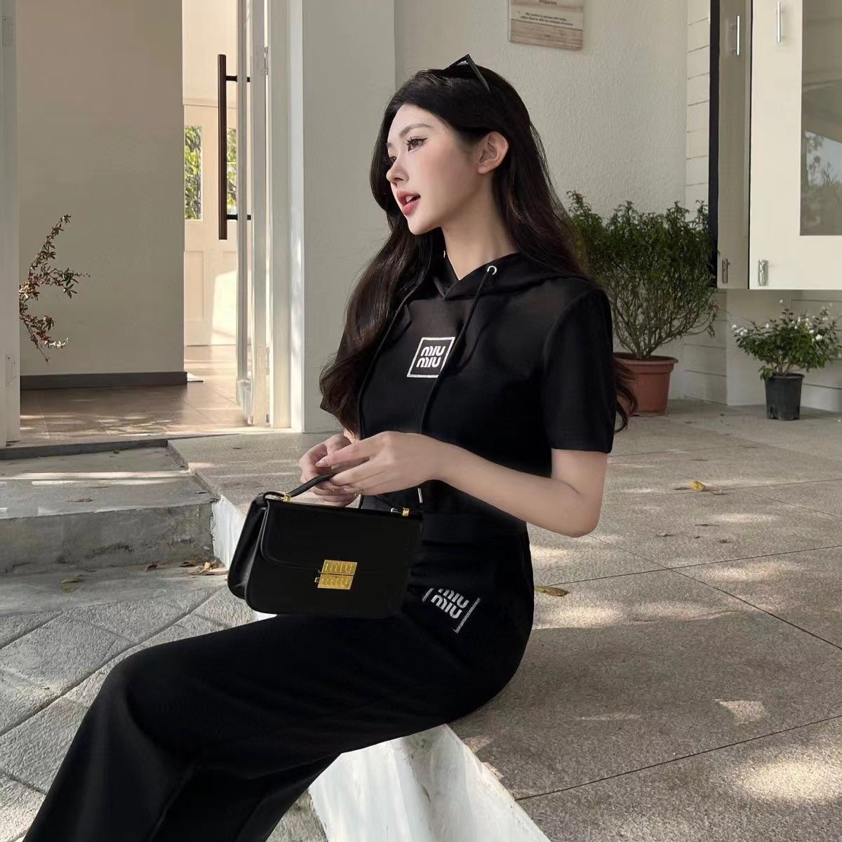 【Set】セットアップ Tシャツ + パンツ W12176