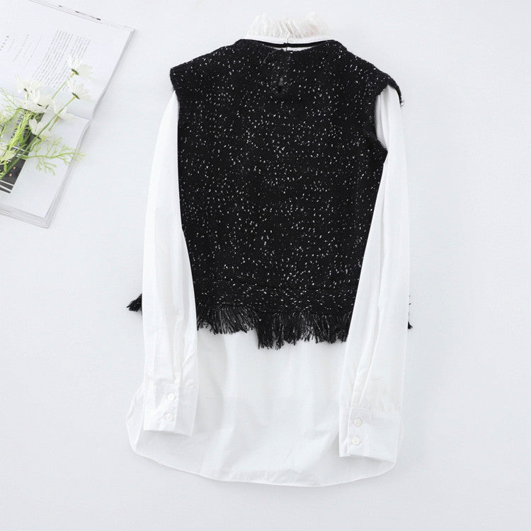 【Tops】切り替えデザインシャツ W13463