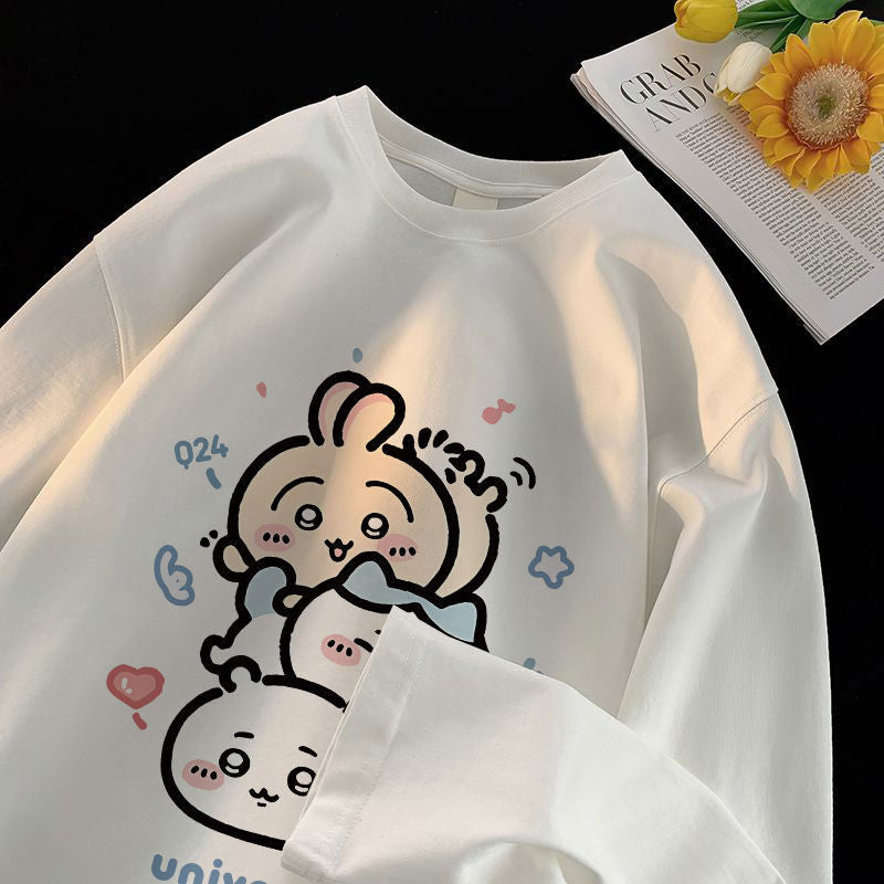 【Tops】キャラクター春秋長袖Tシャツ W13944