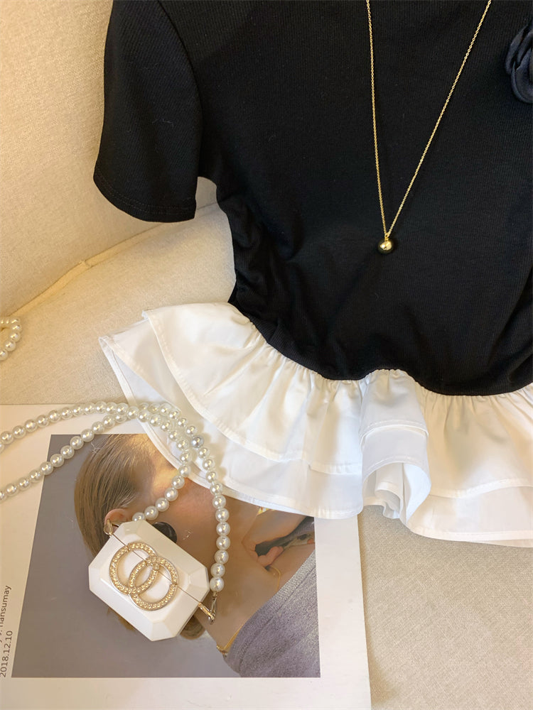 【tops】バレエ風Tシャツ W12491