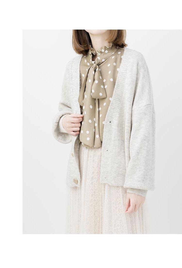 【outer】清新気質アップカジュアルカーディガンゆったり2色