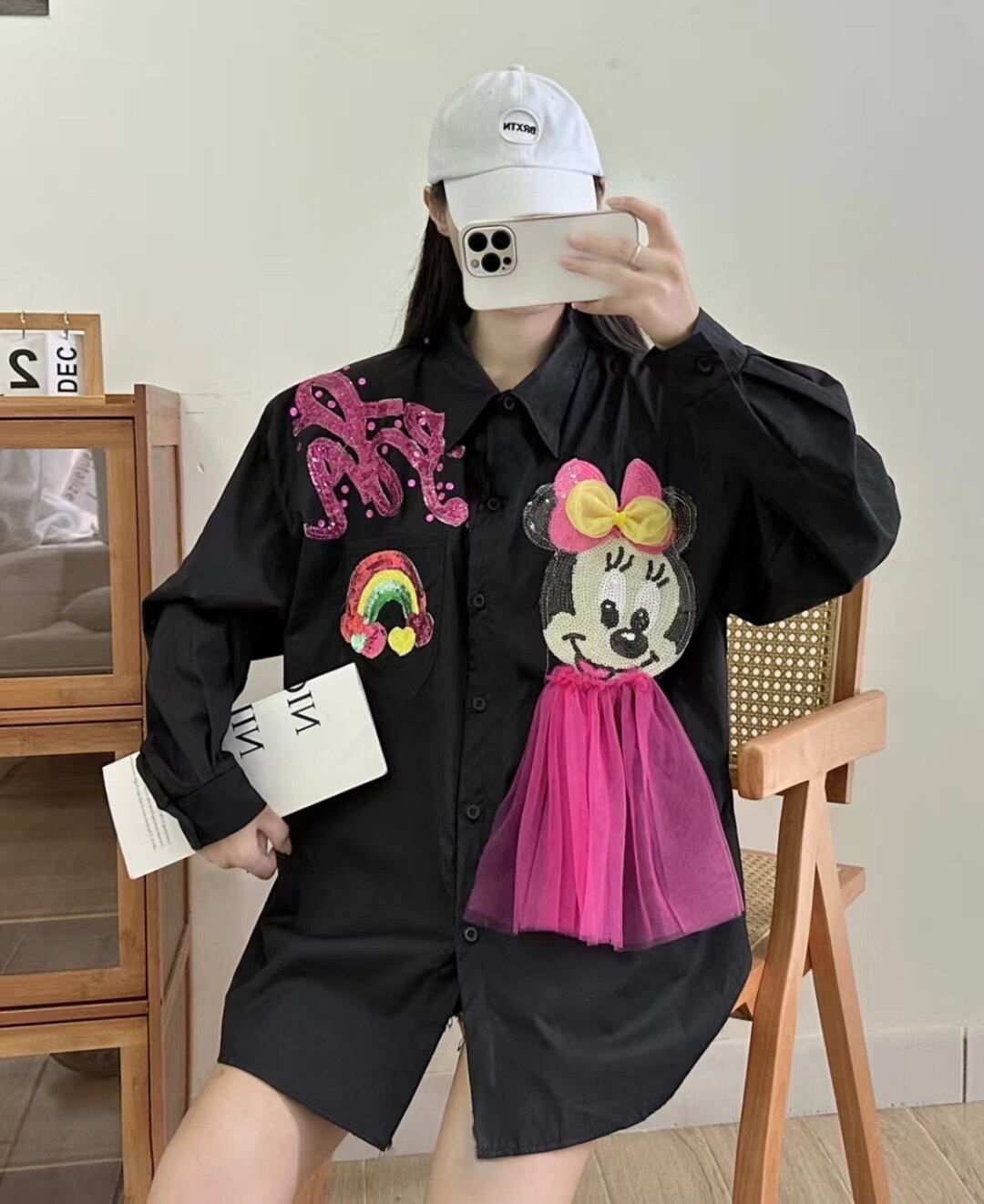 【tops】カートゥーンシャツトップス M21386