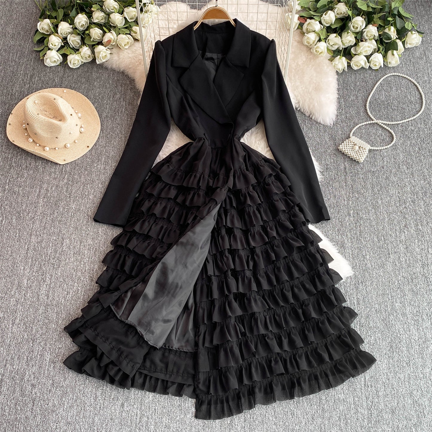 【Dress】ティアードワンピース W14446