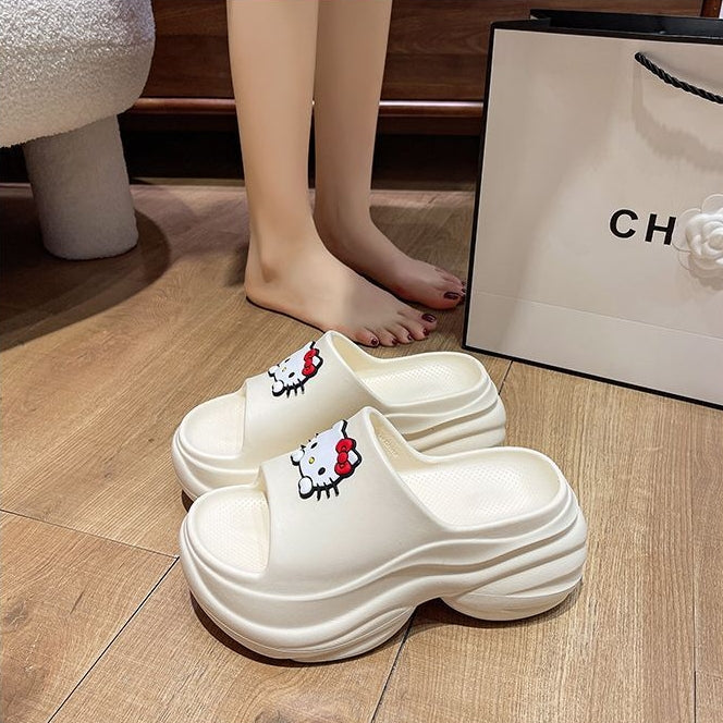 【Shoes】キャラクター美脚厚底スリッパ T01592