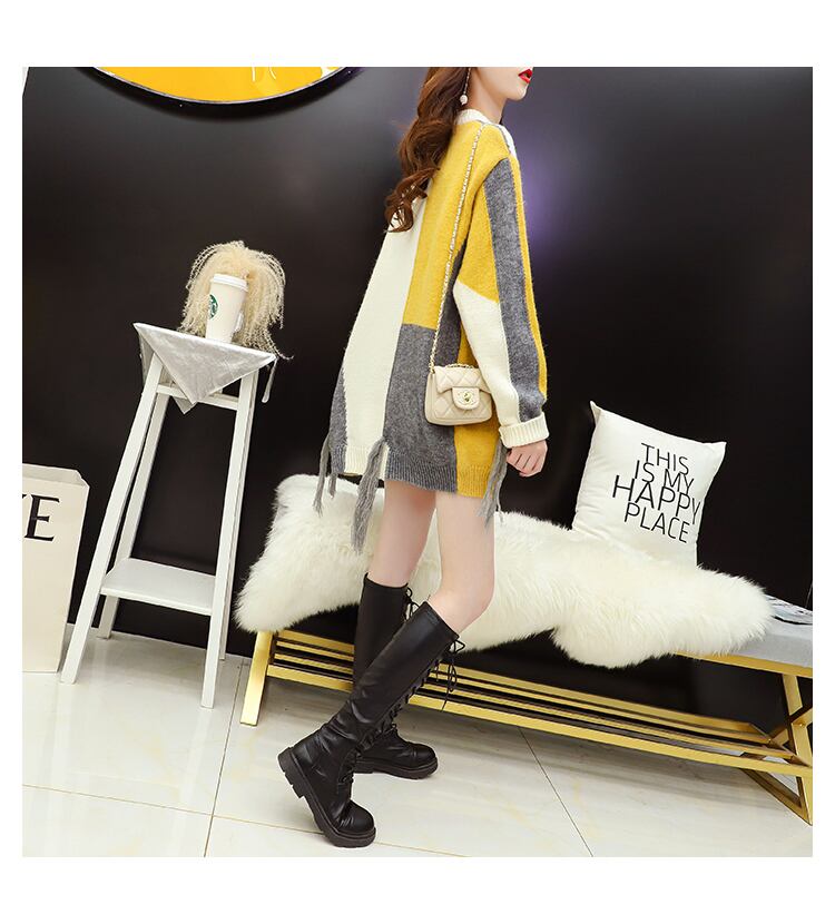 【tops】ラウンドネックスウィートセーター3色付き合わせやすい
