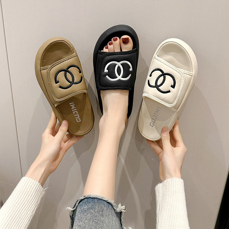 【Shoes】スリッパ滑り止め効果抜群サンダル W11103