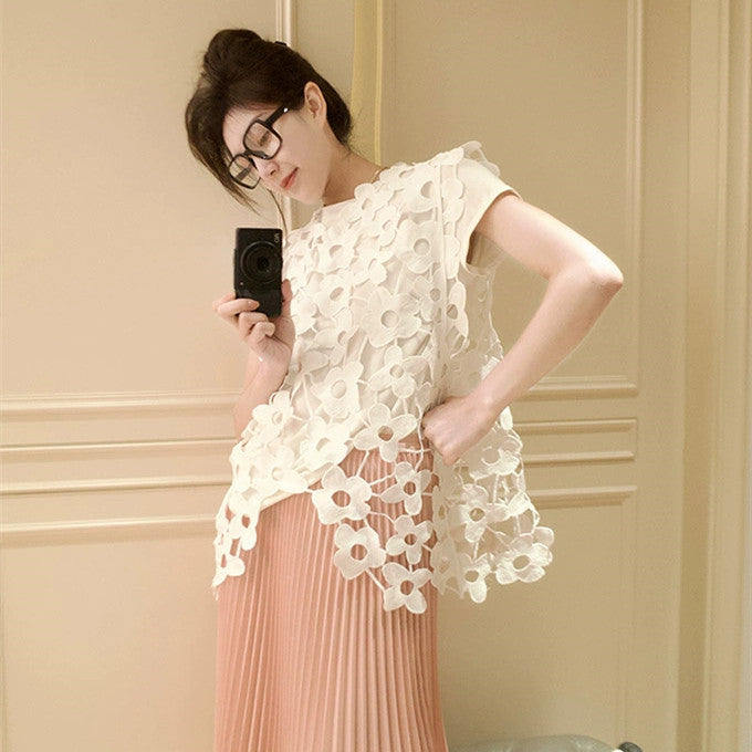 【Tops】フラワータンクトップ W11266