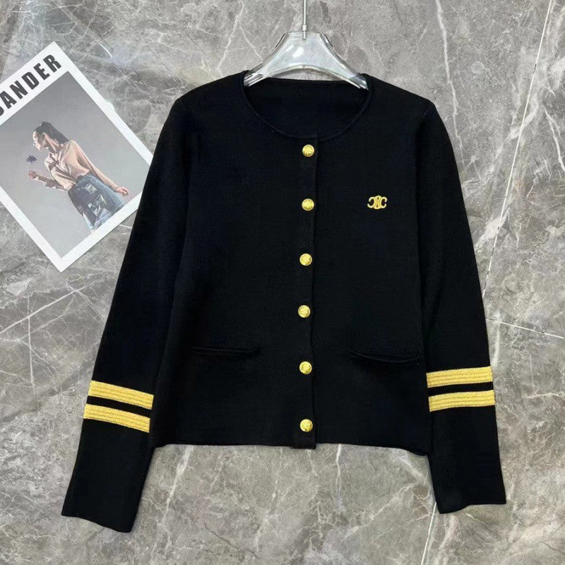 【Outer】刺繡ロゴカーディガン T01249