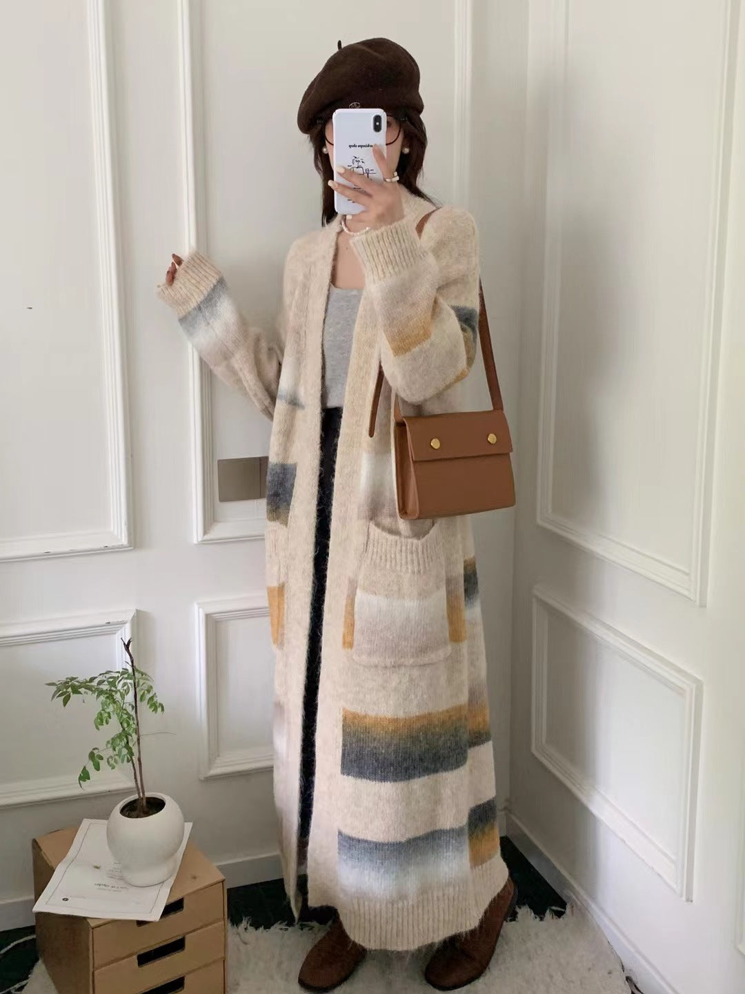 【Outer】ロング丈カーディガン W13719