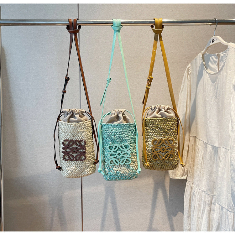 【雑貨】3色展開カゴバッグ W12048