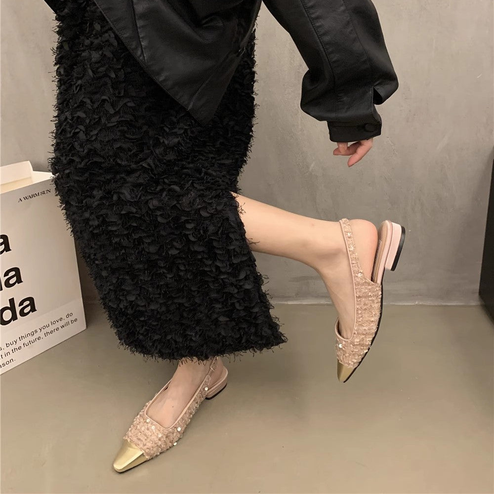 【Shoes】3色展開フラットシューズ W11695